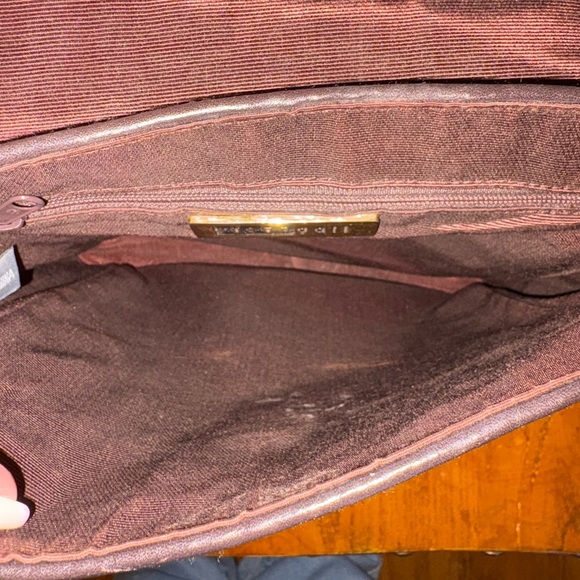 Vintage Susan Gail Straw Crossbody Bag with Black Leather Trim, Gold Hardware - Picture 10 of 13